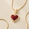 Solid 14K Gold Delightful Heart Ash Resin Jewelry