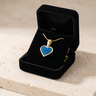 Solid 14K Gold Whitehall Heart Ash Resin Jewelry
