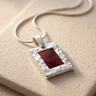 Solid 14K White Gold Snowberry Ash Resin Jewelry