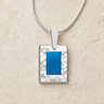 Solid 14K White Gold Turquoise Ash Resin Jewelry