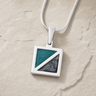 Solid 14K White Gold Willowcreek Ash Resin Jewelry