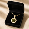 Solid 14K Gold Athletic Round Ash Resin Jewelry