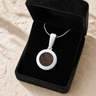 Solid 14K White Gold Boxwood Ash Resin Jewelry