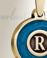 Solid 14K Gold Cobalt Monogram Ash Resin Jewelry