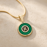 Solid 14K Gold Seafoam Monogram Ash Resin Jewelry