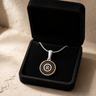 Solid 14K White Gold Carob Monogram Ash Resin Jewelry