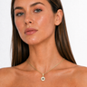 Solid 14K White Gold Carob Monogram Ash Resin Jewelry