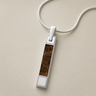 Solid 14K White Gold Painted Canyon Ash Resin Jewelry