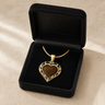 Solid 14K Gold Sunnyside Heart Ash Resin Jewelry