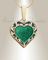 Solid 14K Gold Chinook Heart Ash Resin Jewelry