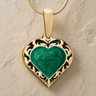 Solid 14K Gold Chinook Heart Ash Resin Jewelry