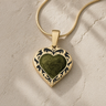Solid 14K Gold Balsam Heart Ash Resin Jewelry