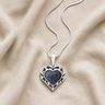 Solid 14K White Gold Willowdale Heart Ash Resin Jewelry