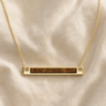 Solid 14K Gold Carob Barred Ash Resin Jewelry