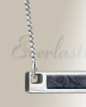 Solid 14K White Gold Slate Barred Ash Resin Jewelry