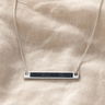 Solid 14K White Gold Slate Barred Ash Resin Jewelry