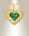 Solid 14K Gold Lined Heart with Seafoam Ash Resin Jewelry