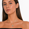 Solid 14K Gold Lasting Imprint Round with Lilac Ash Resin Jewelry