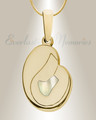 Solid 14K Gold Beloved with Cream Ash Resin Jewelry
