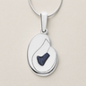 Solid 14K White Gold Beloved with Slate Ash Resin Jewelry