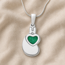 Solid 14K White Gold Holding You Close with Seafoam Resin Ash Resin Jewelry