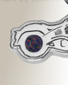 Solid 14K White Gold Riding Along with Black Flame Opal Ash Resin Jewelry