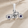 Solid 14K White Gold Riding Along with Black Flame Opal Ash Resin Jewelry