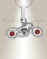 Solid 14K White Gold Riding Along with Crimson Ash Resin Jewelry