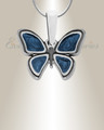Solid 14K White Gold Lovable Butterfly with Cobalt Ash Resin Jewelry