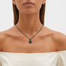 Solid 14K Gold Two Of A Kind Heart with Carob Ash Resin Jewelry