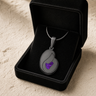 Beloved Black Finish with Lilac Pearl Opal Ash Resin Jewelry