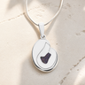 Beloved Sterling Silver with Black Flame Opal Ash Resin Jewelry