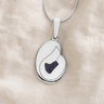 Beloved Sterling Silver with Black Flame Opal Ash Resin Jewelry