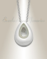 Sterling Silver Remember Me Teardrop Cremation Urn Pendant