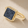 Solid 14K Gold Women's Granville Ash Ring with Slate