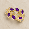 Solid 14K Gold Women's Chatelain Ash Ring with Lilac Pearl Opal