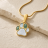 Gold Plated A Print Upon My Heart Ash Resin Jewelry