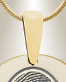 Dog Tag 14K Gold Fingerprint And Picture Pendant