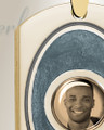 Dog Tag 14K Gold Picture Pendant With Argentine Ashes