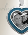 Heart Sterling Silver Picture Pendant With Vert Ashes