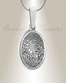 Sterling Silver Signature Oval Fingerprint Necklace