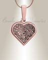 Signature Heart Rose Gold Plated Fingerprint Necklace