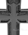 Black Plated Rosedale Cross Forever Sealed Keepsake Urn Jewelry