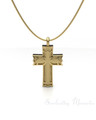 Gold Plated Rosedale Cross Forever Sealed Keepsake Urn Jewelry