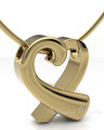 Gold Plated Folded Heart Forever Sealed Memorial Jewelry