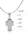 Sterling Silver Faithful Cross Forever Sealed Cremation Jewelry