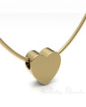 Gold Plated Smooth Heart Forever Sealed Cremation Jewelry