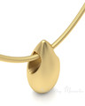 Gold Plated Simple Tear Forever Sealed Cremation Jewelry