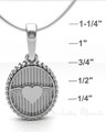At Heart Oval Forever Sealed Memorial Jewelry