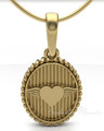 Gold Plated At Heart Oval Forever Sealed Memorial Jewelry